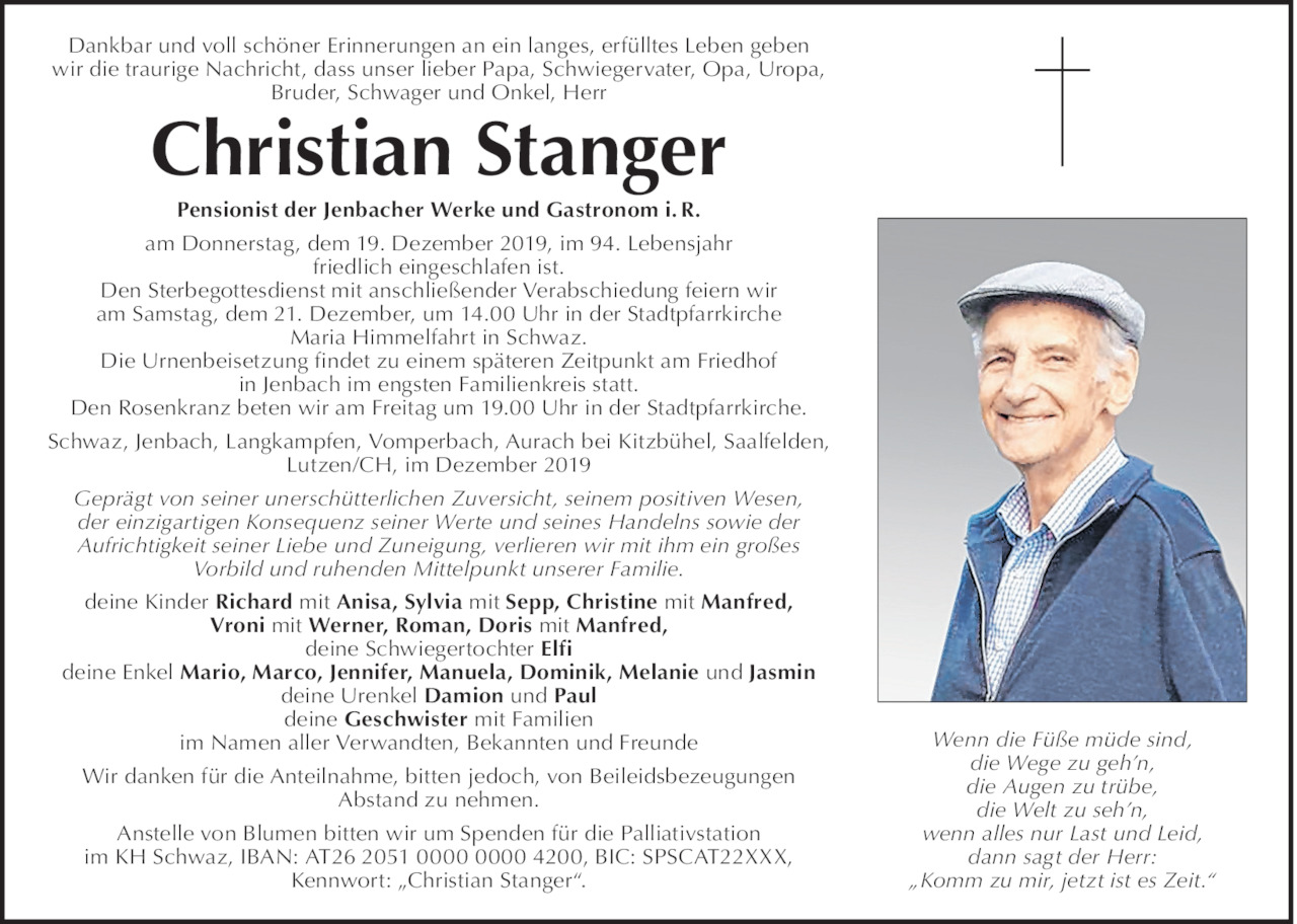 Christian Stanger Bild