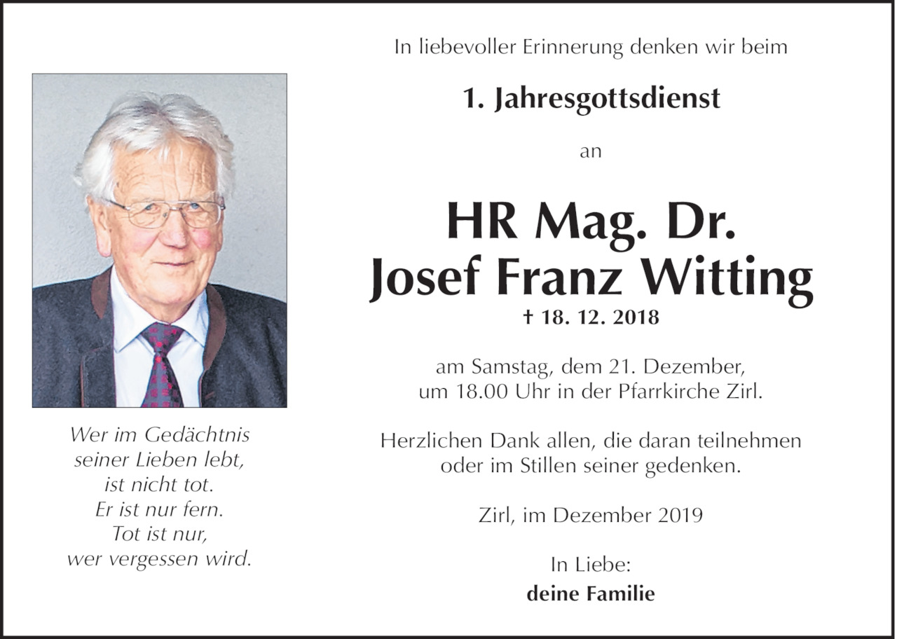 Josef Franz Witting Bild