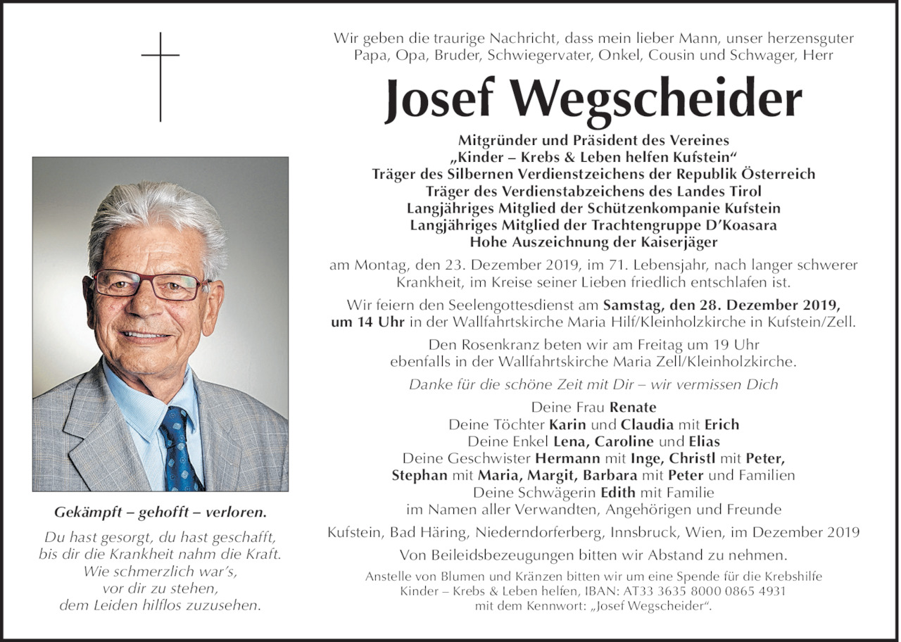 Josef Wegscheider Bild