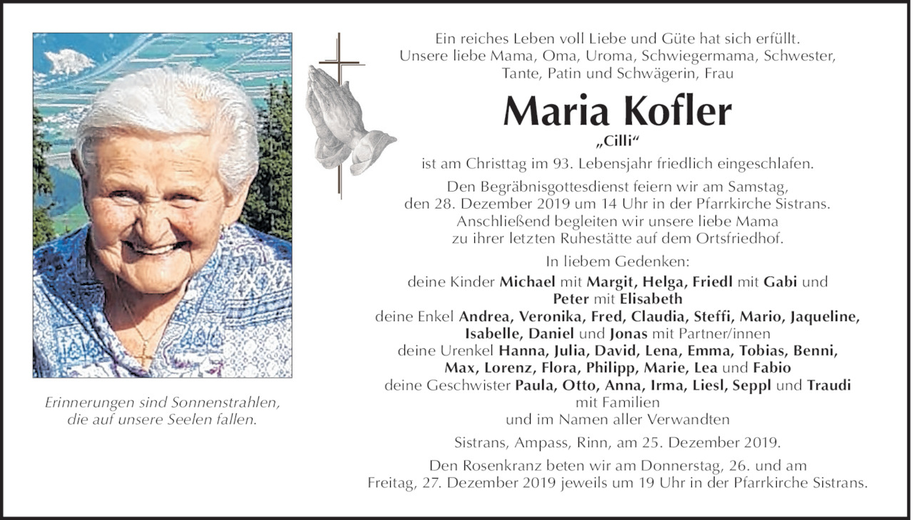 Maria Kofler Bild