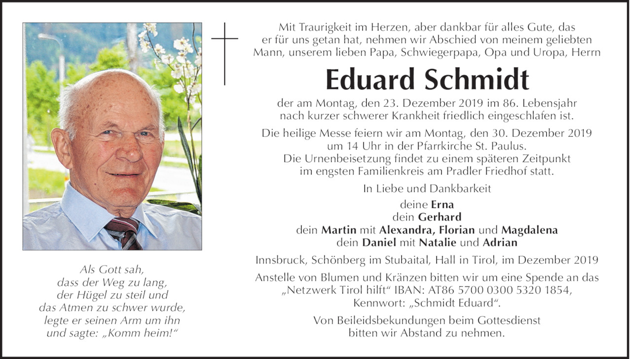 Eduard Schmidt Bild