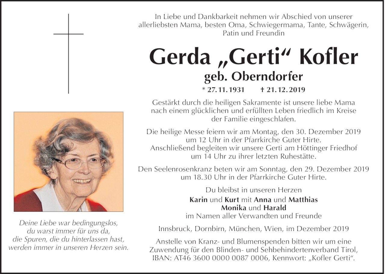 Gerda Kofler Bild