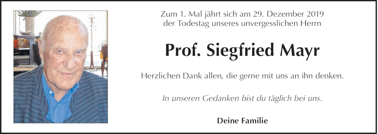 Siegfried Mayr Bild