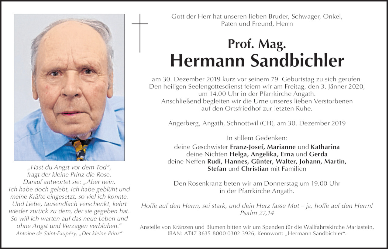 Hermann Sandbichler Bild