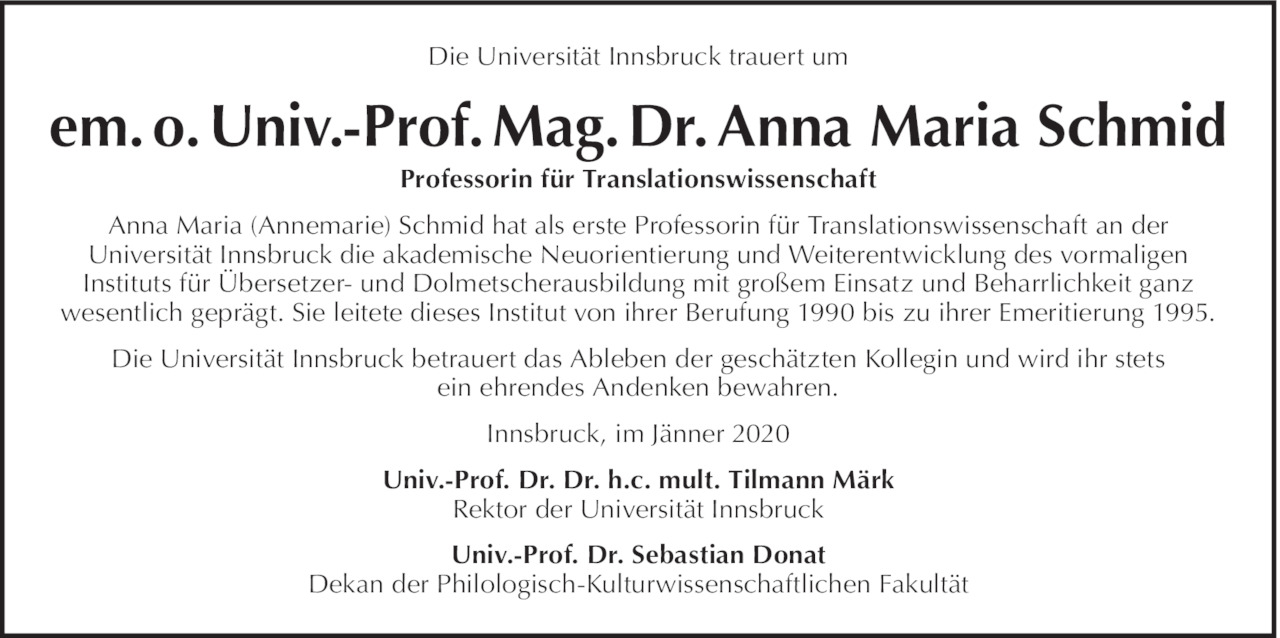 Anna Maria Schmid Bild