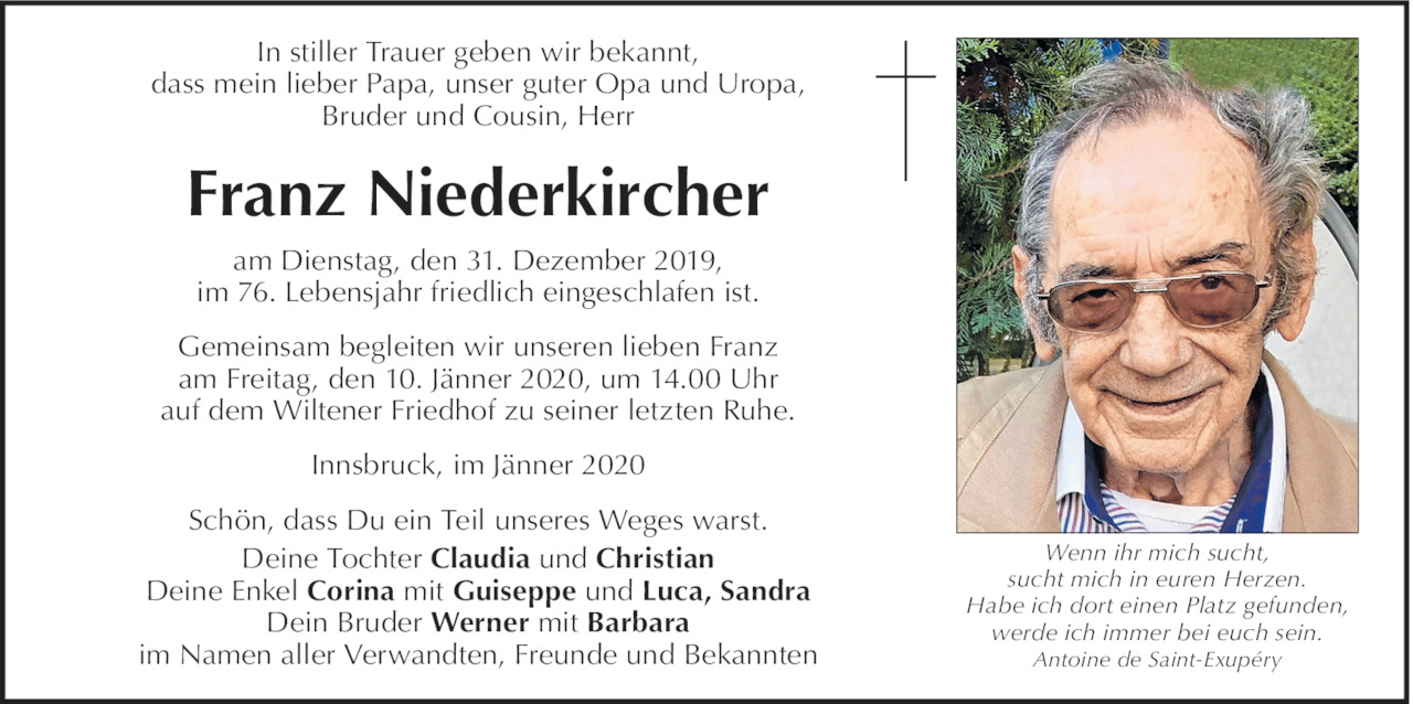 Franz Niederkircher Bild