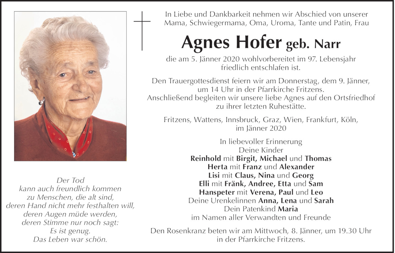 Agnes Hofer Bild