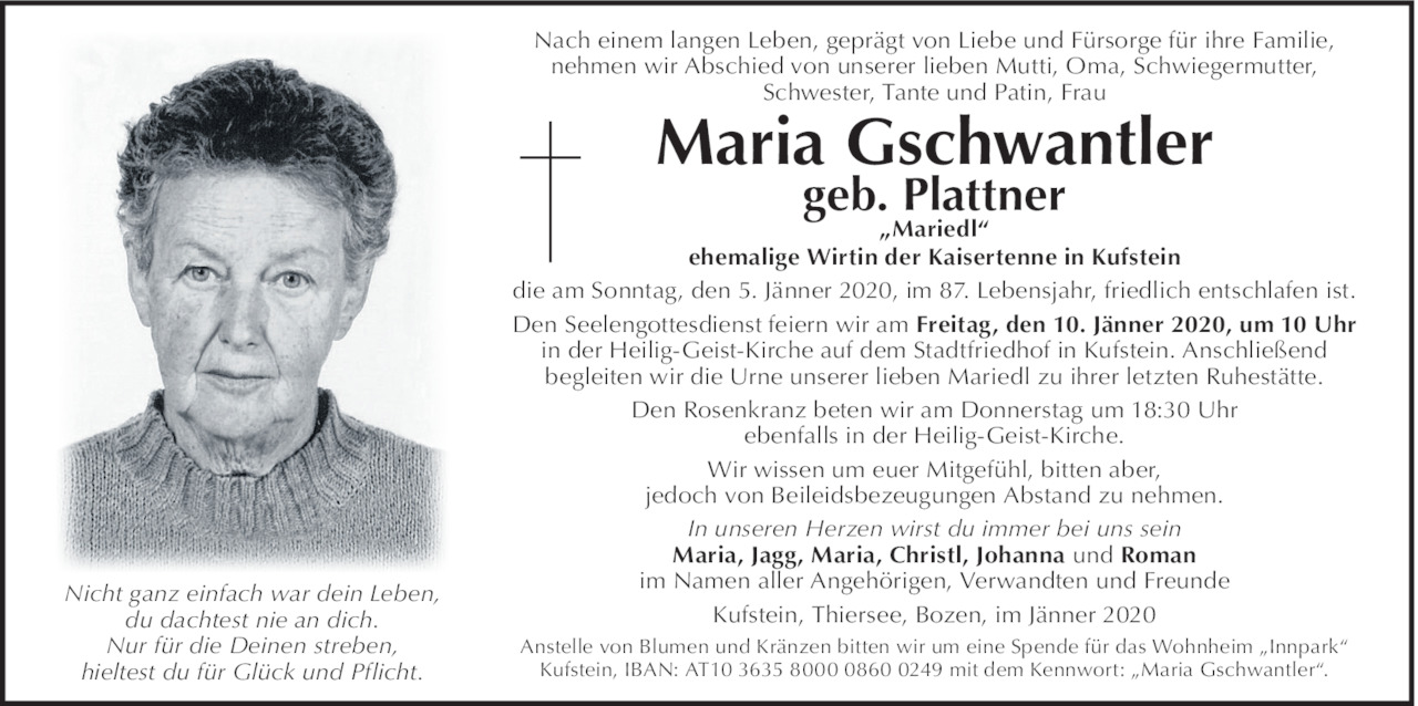 Maria Gschwantler Bild