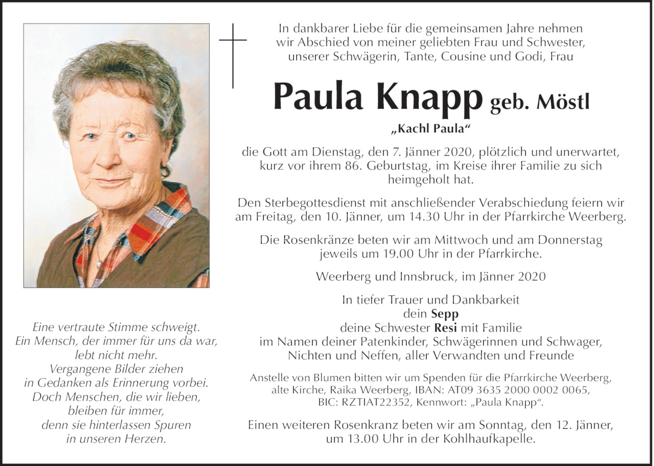 Paula Knapp Bild