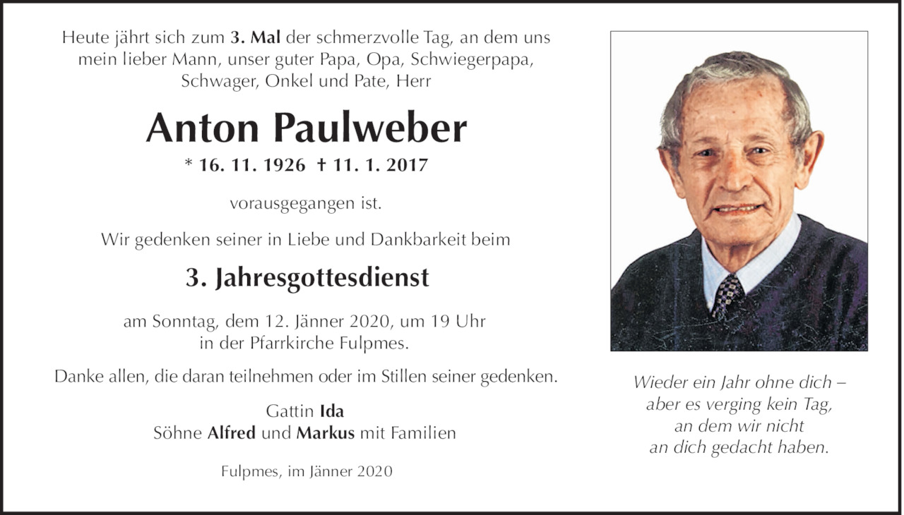 Anton Paulweber Bild