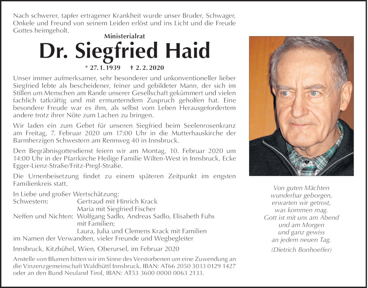 Siegfried Haid Bild