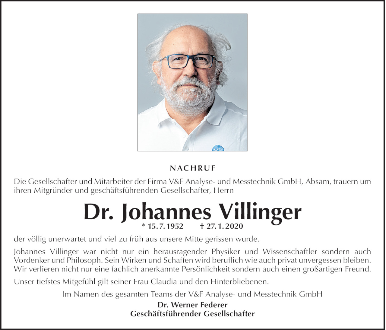 Johannes Villinger Bild
