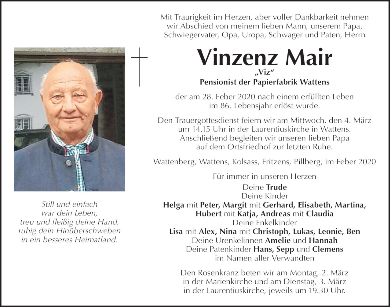 Vinzenz Mair Bild