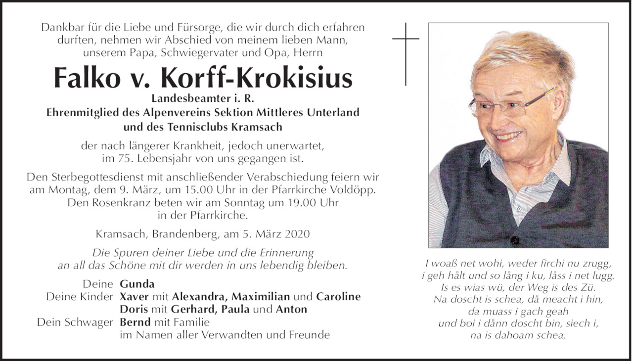 Falko v. Korff-Krokisius Bild