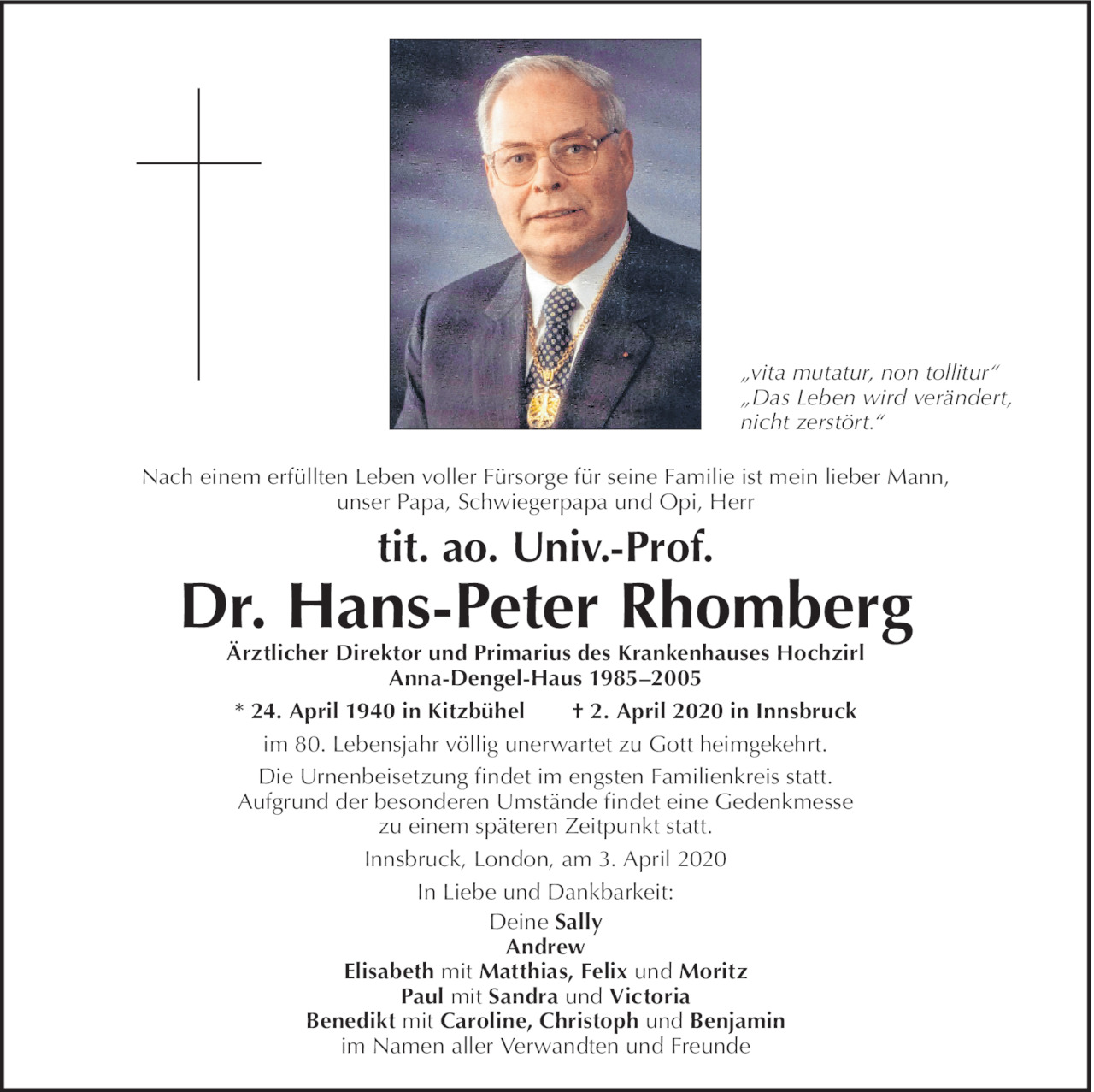 Hans-Peter Rhomberg Bild