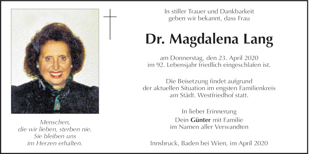 Magdalena Lang Bild