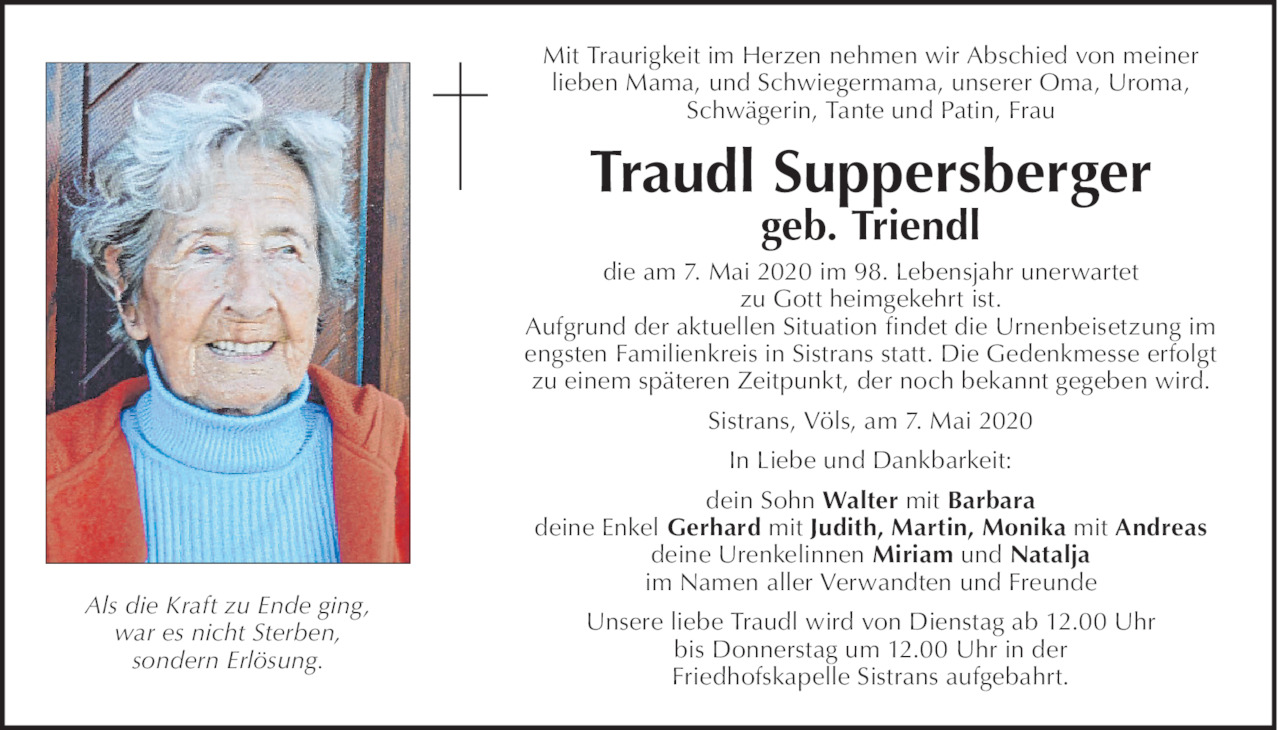 Traudl Suppersberger Bild