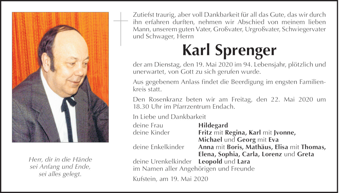 Karl  Sprenger Bild