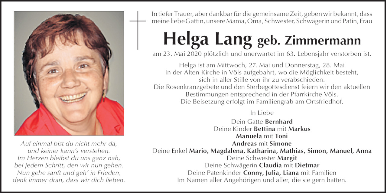 Helga Lang Bild