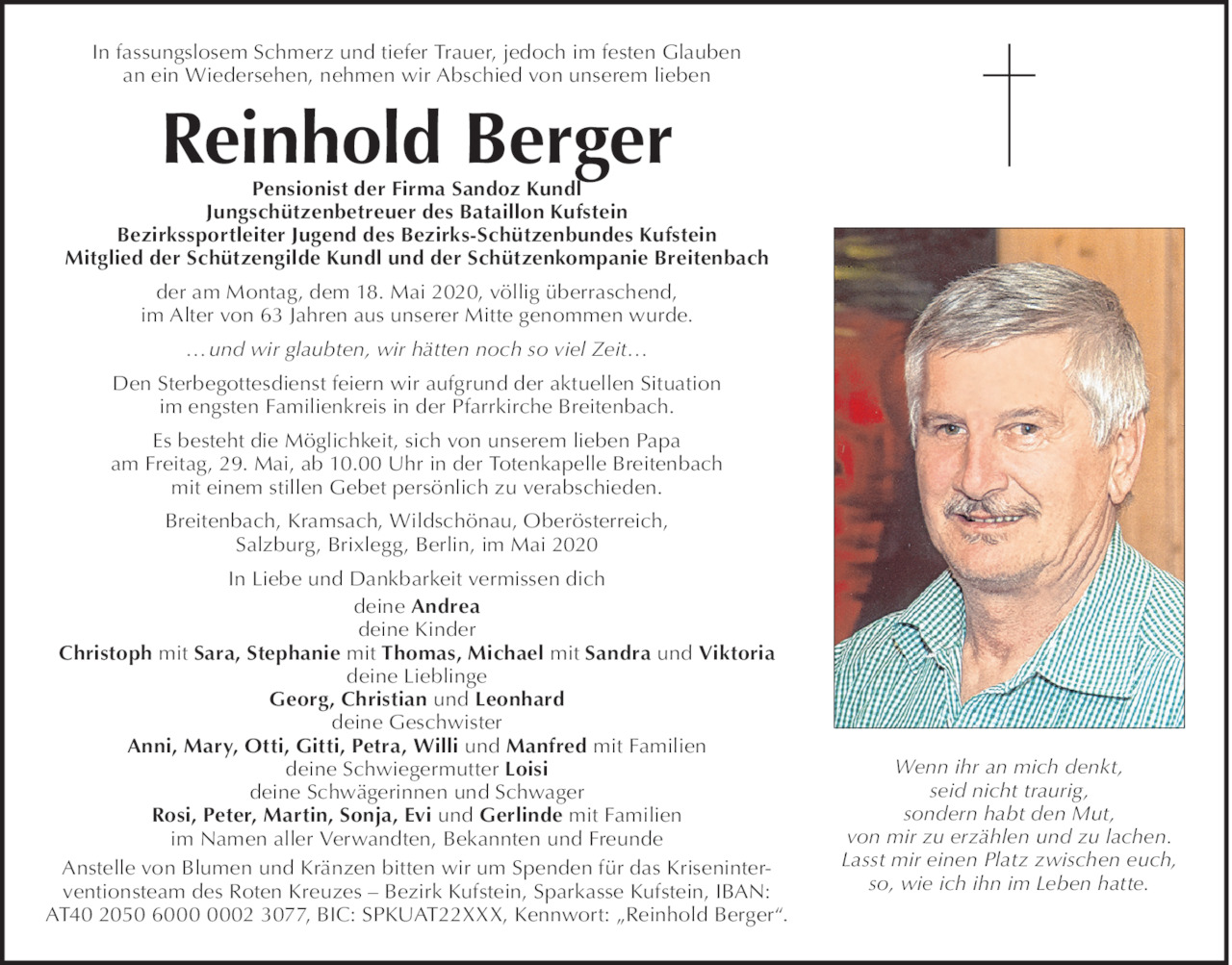Reinhold Berger Bild
