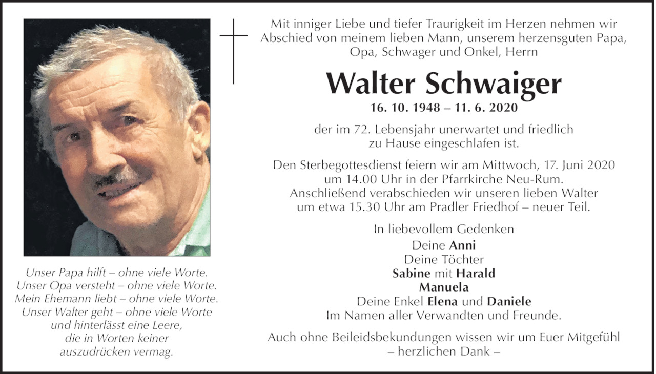 Walter Schwaiger Bild