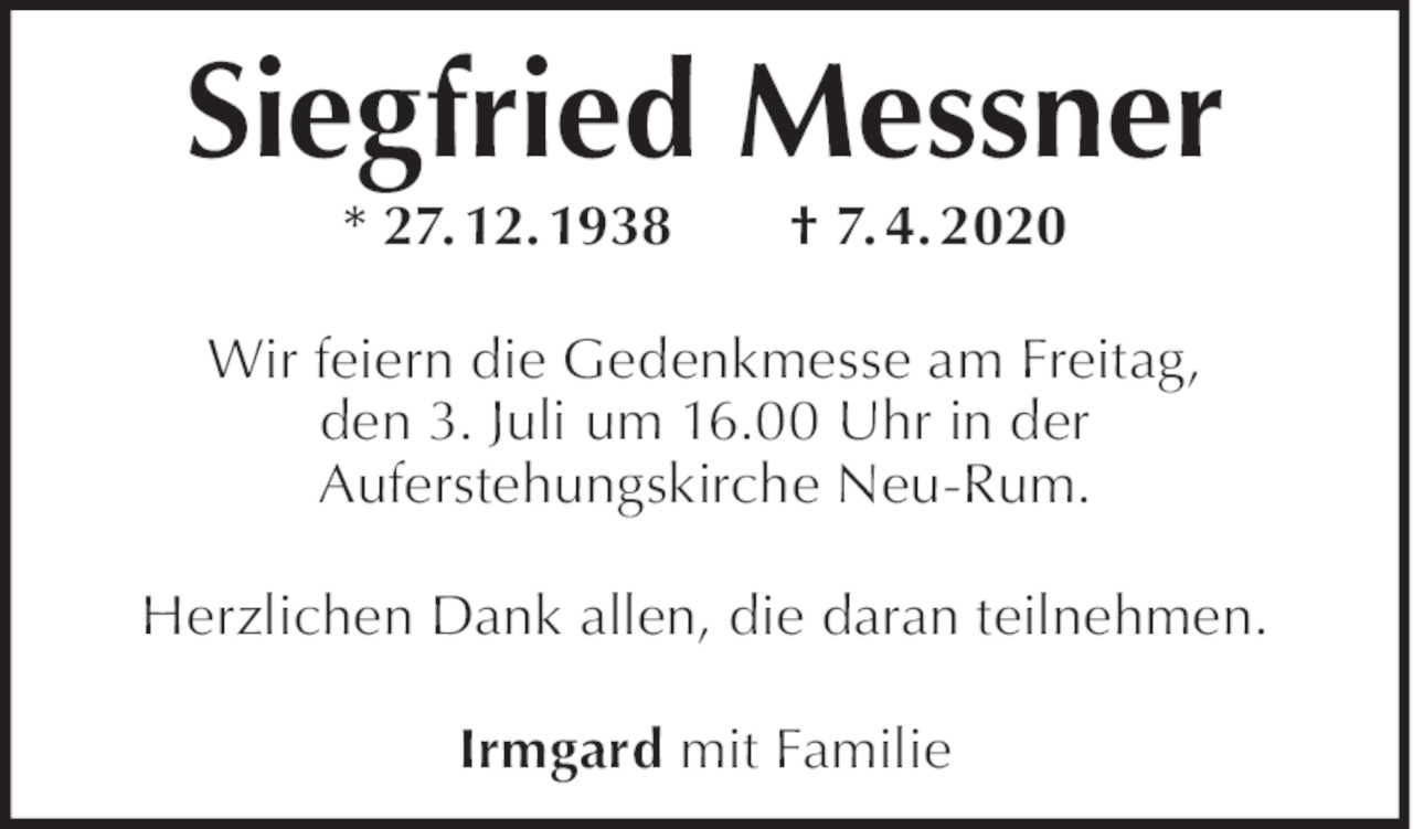 Siegfried Messner Bild