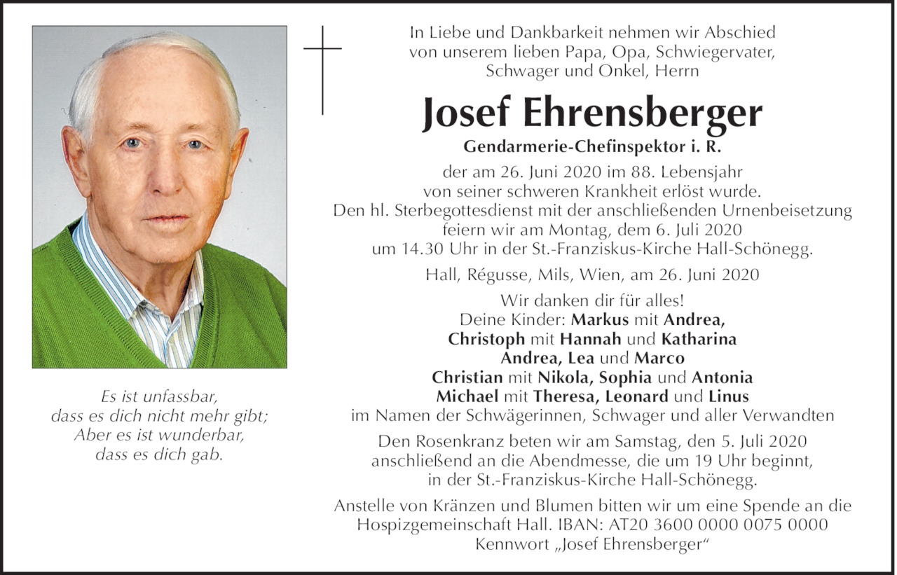 Josef Ehrensberger Bild