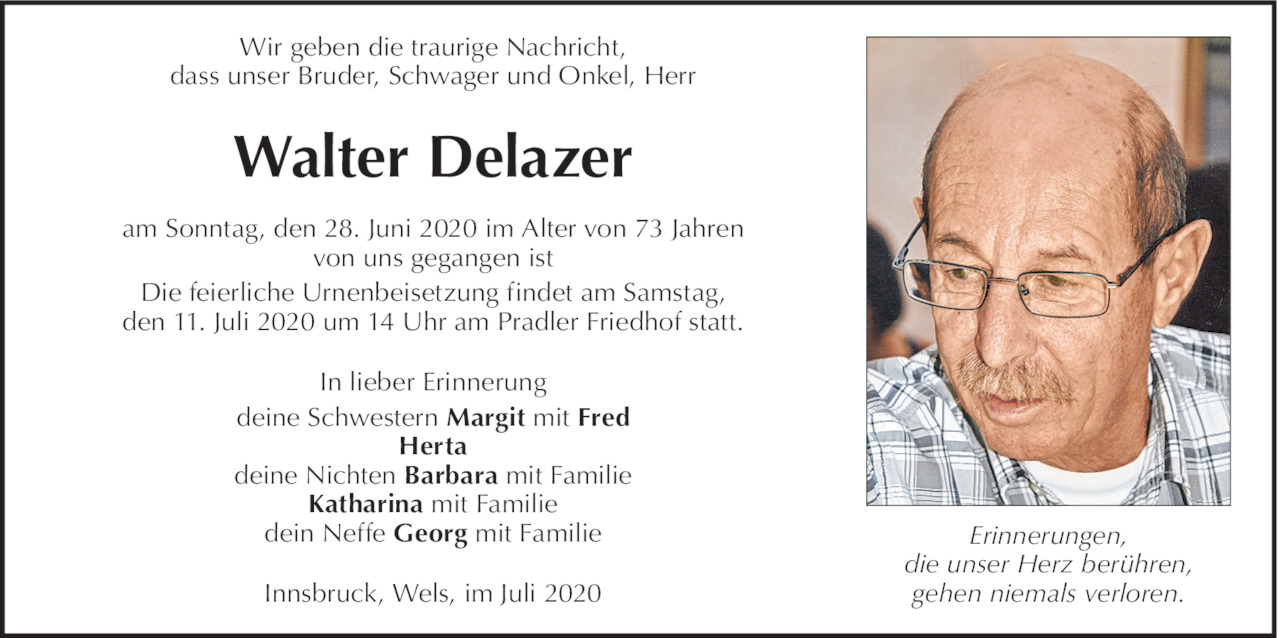 Walter Delazer Bild