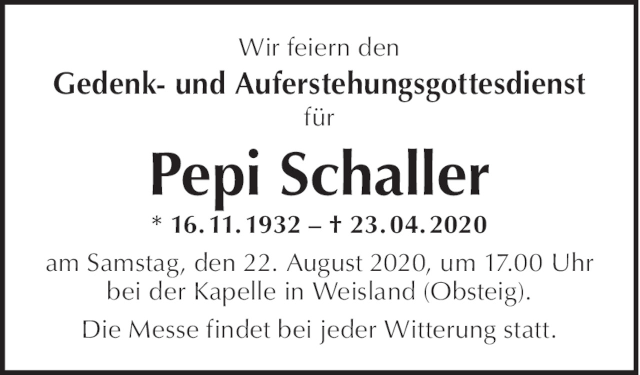 Josef Schaller Bild
