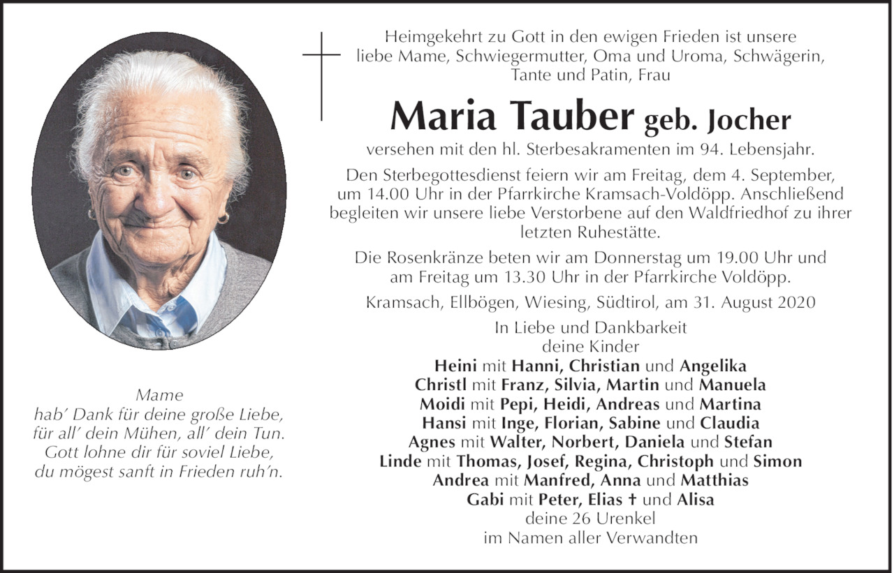 Maria Tauber Bild