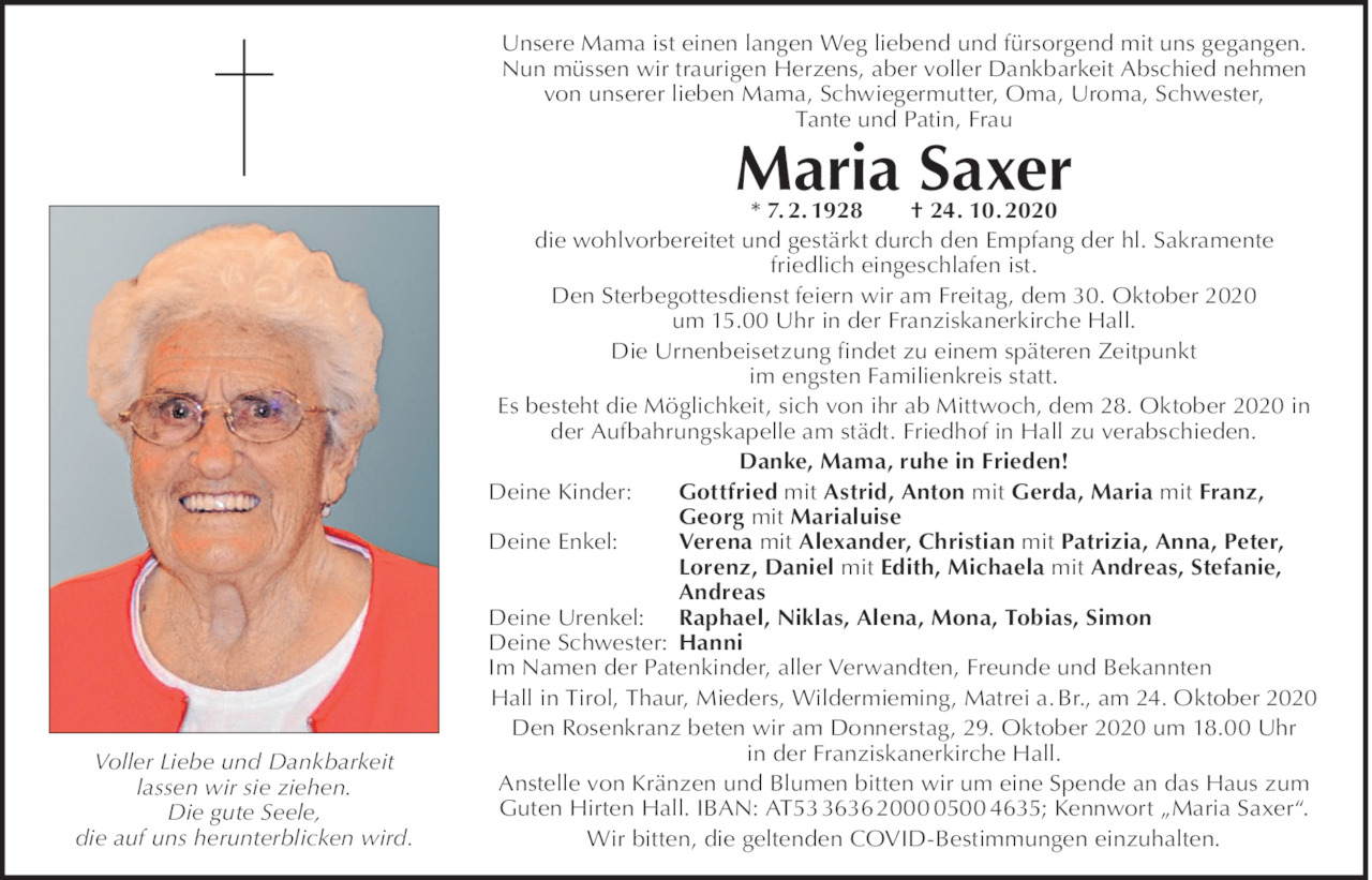 Maria Saxer Bild