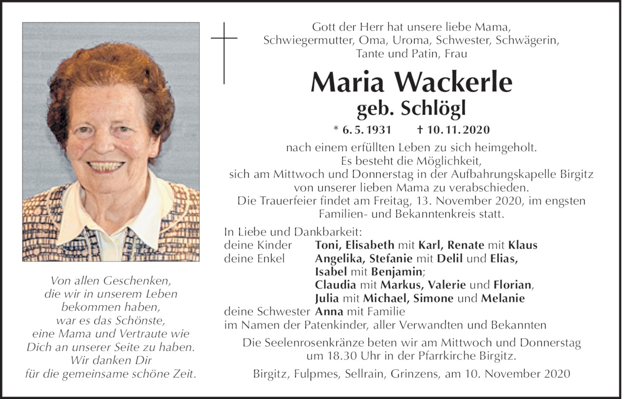 Maria Wackerle Bild