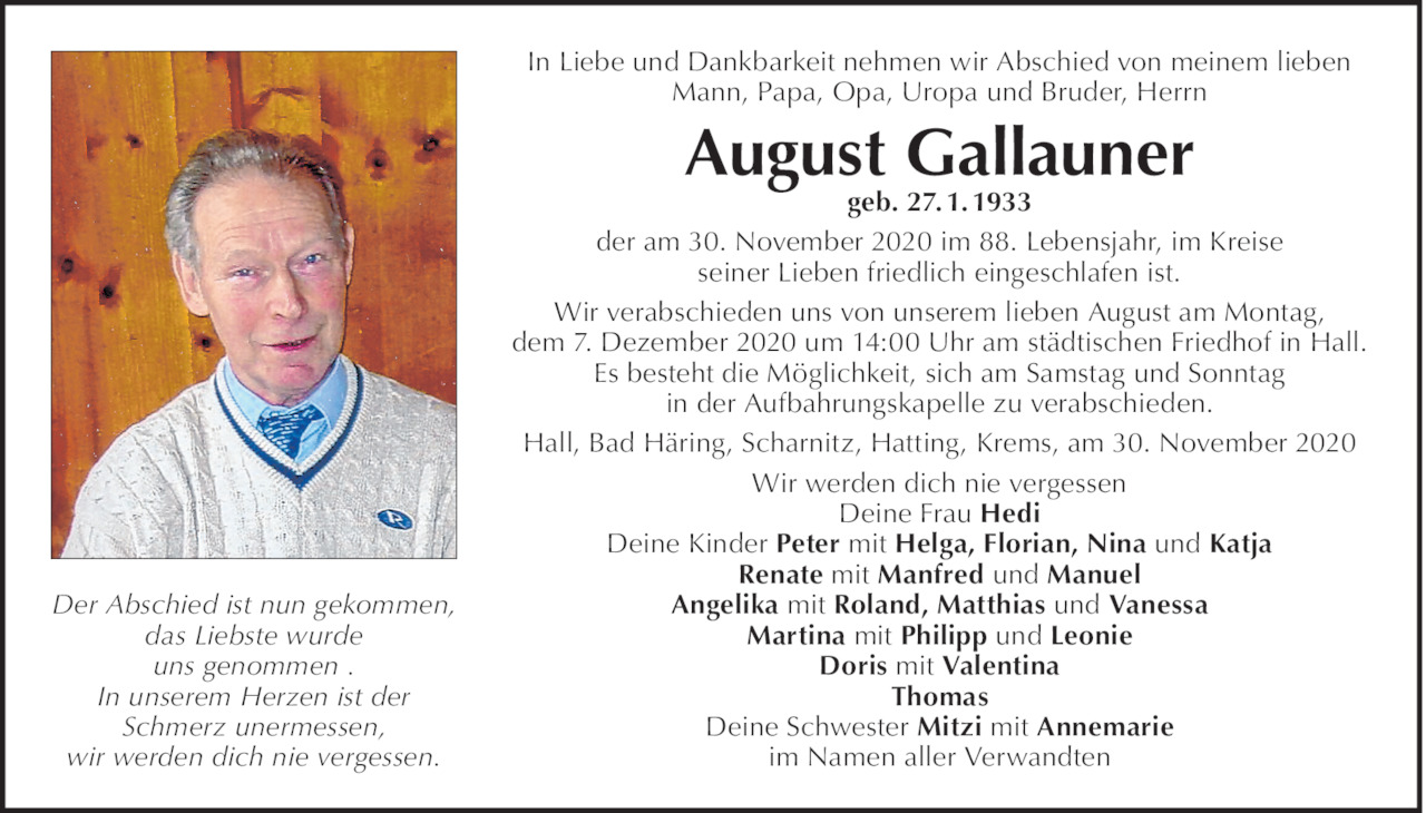 August Gallauner Bild
