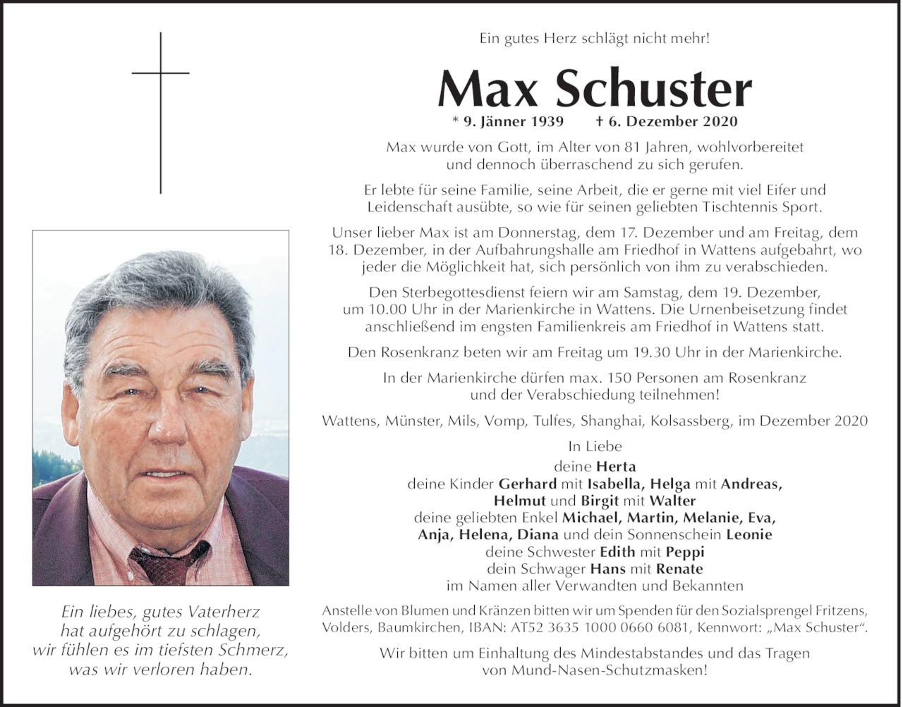 Max Schuster Bild