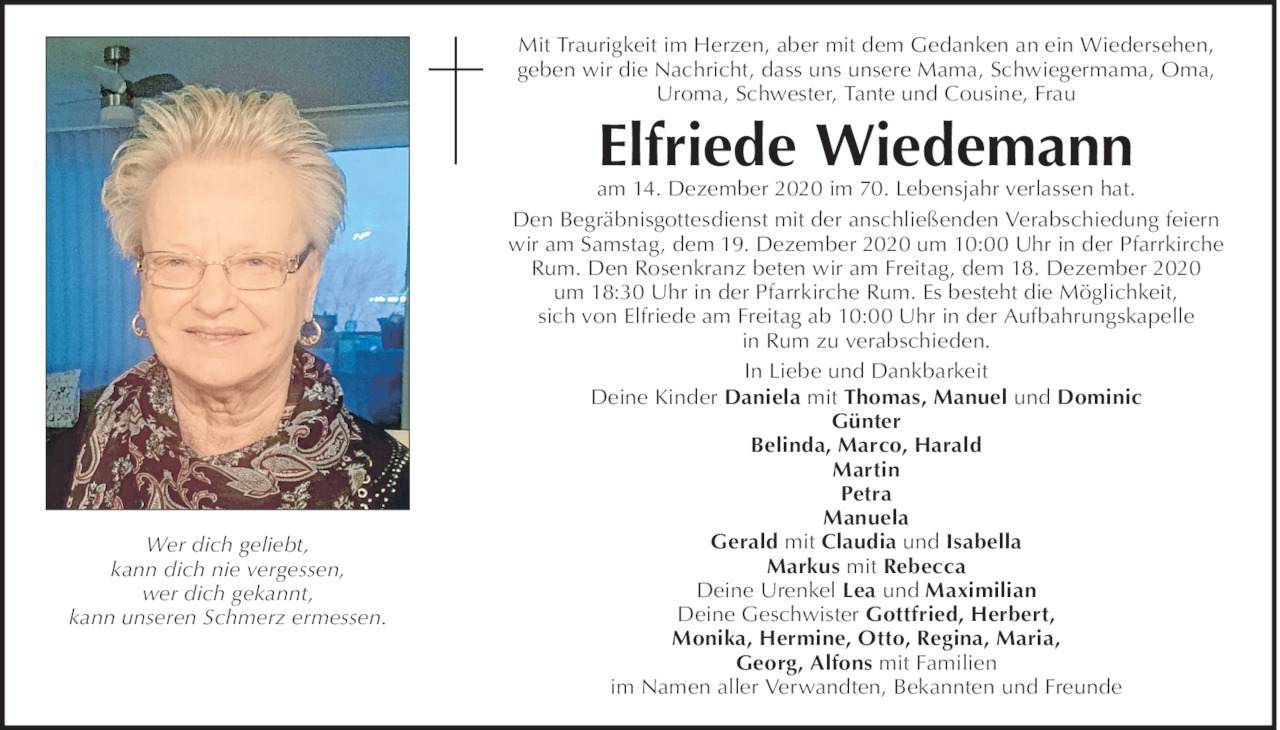 Elfriede Wiedemann Bild