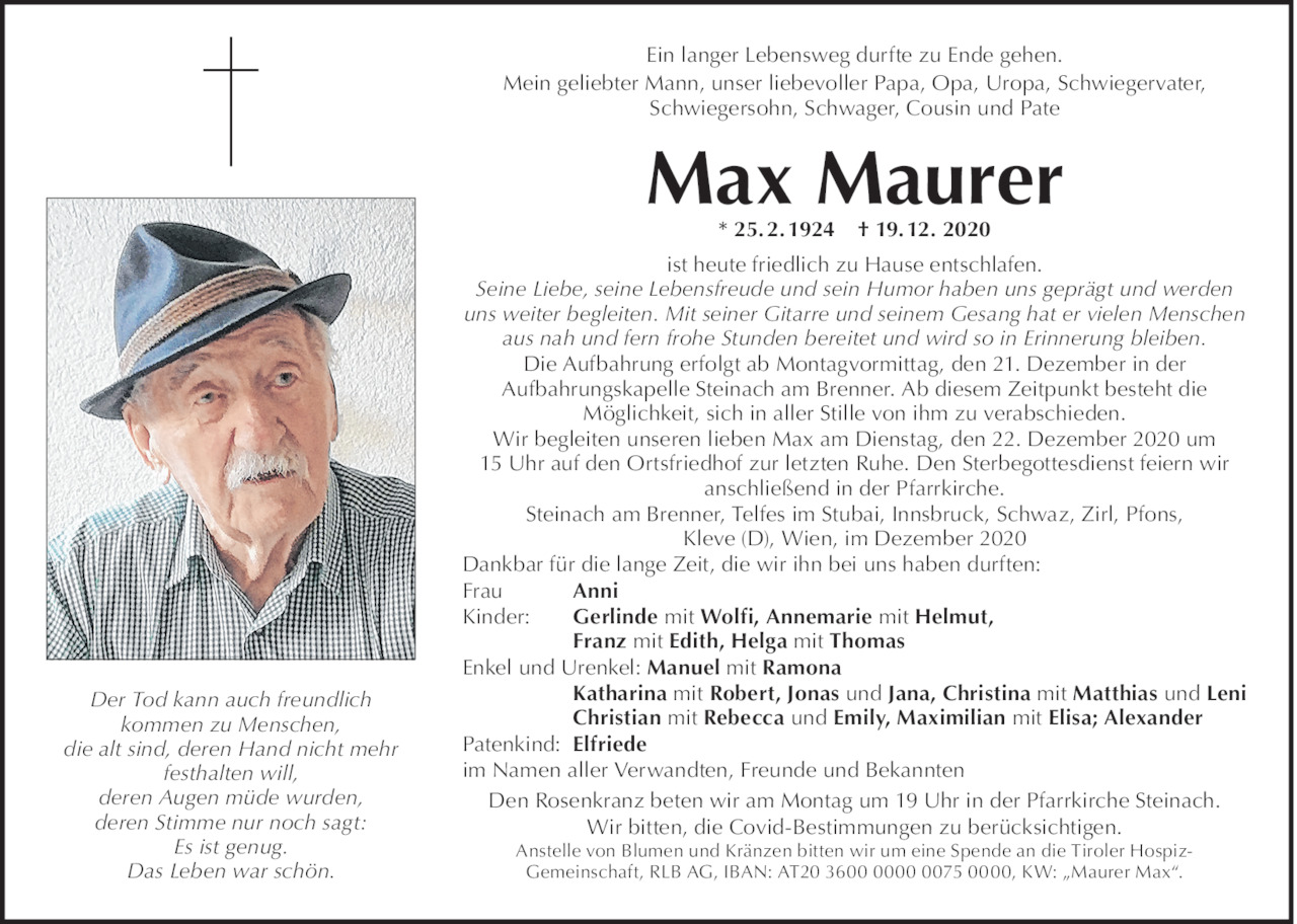 Max Maurer Bild