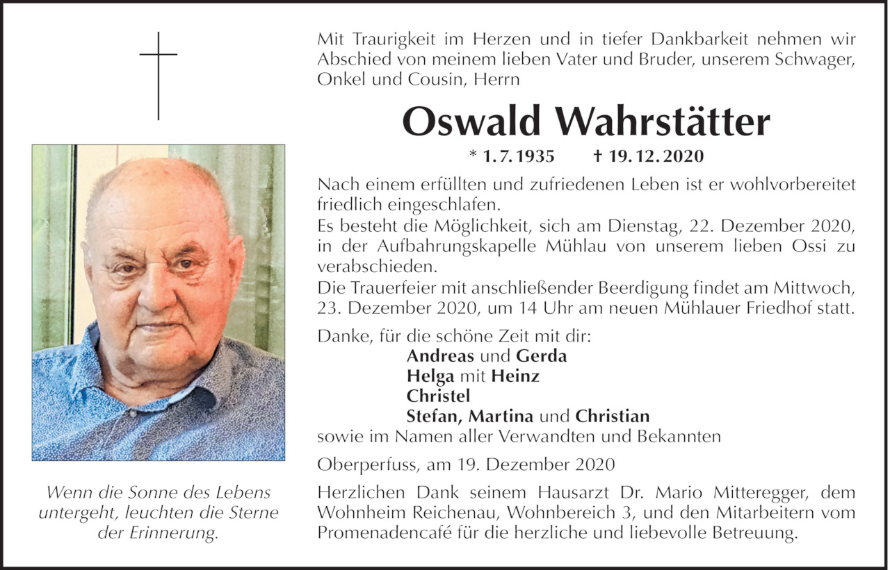 Oswald Wahrstätter Bild