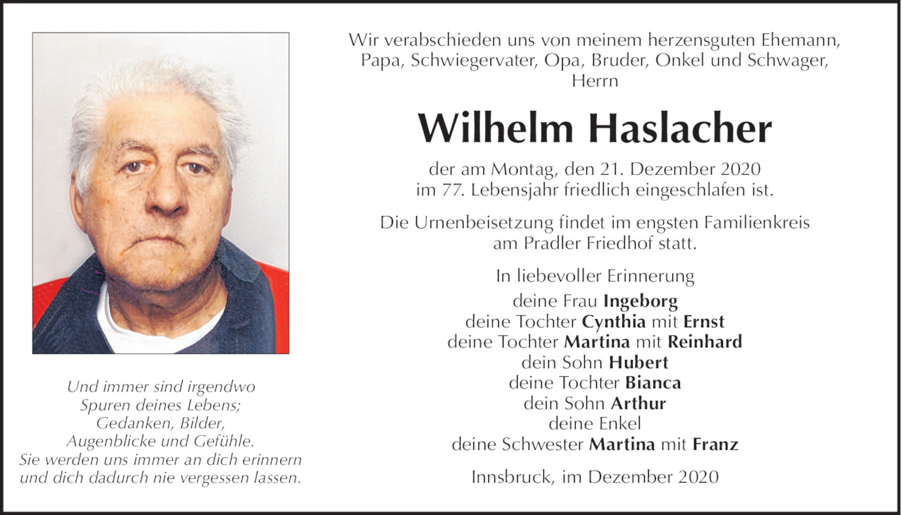 Wilhelm Haslacher Bild
