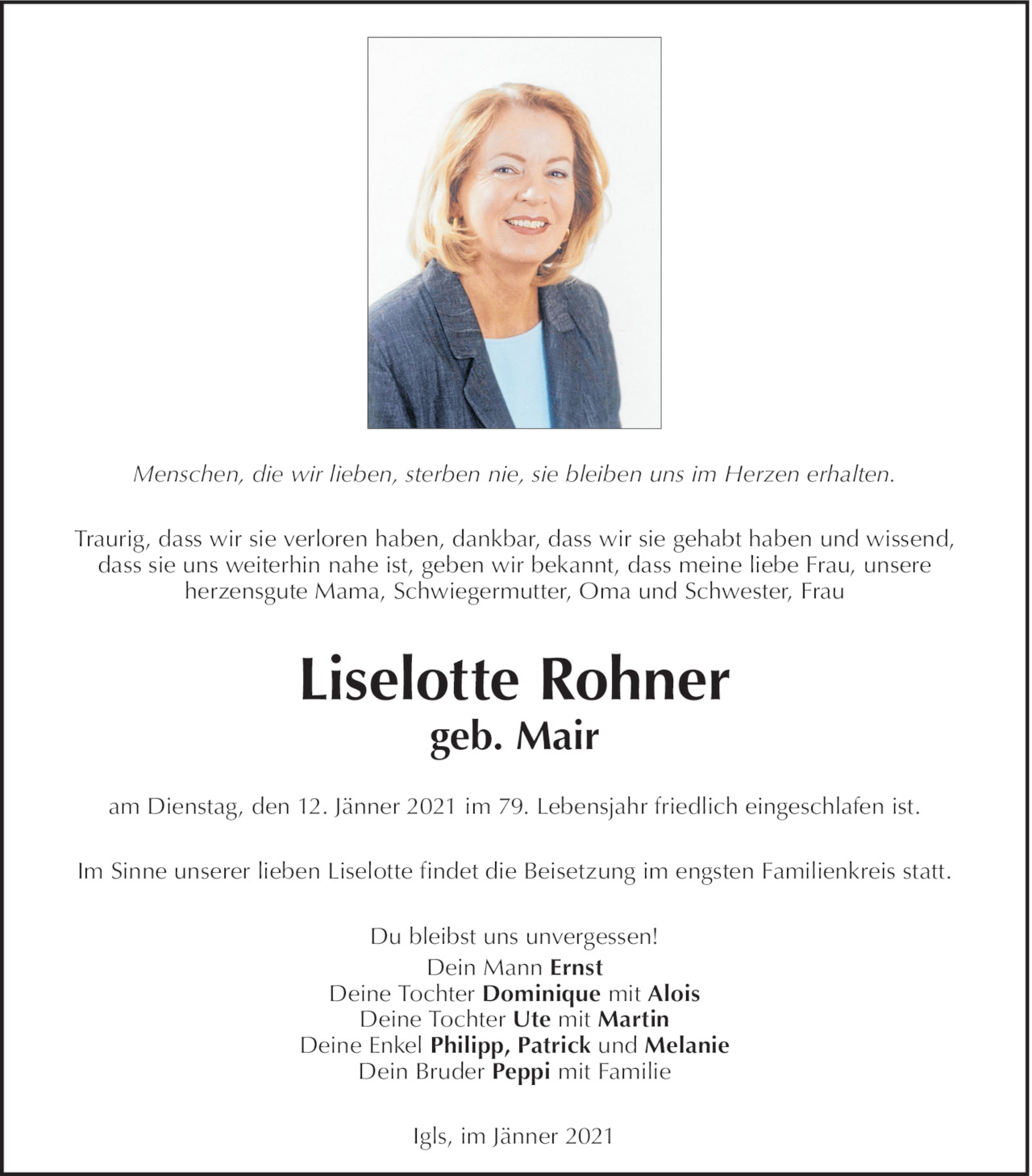 Liselotte Rohner Bild