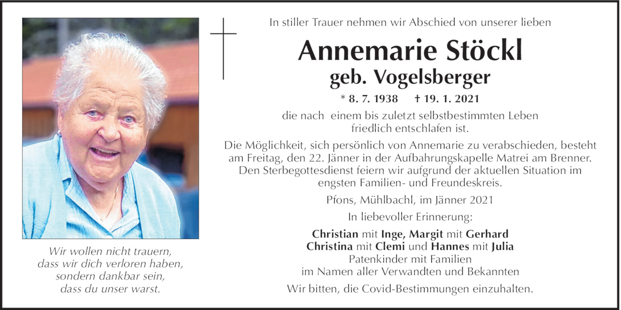 Annemarie Stöckl Bild