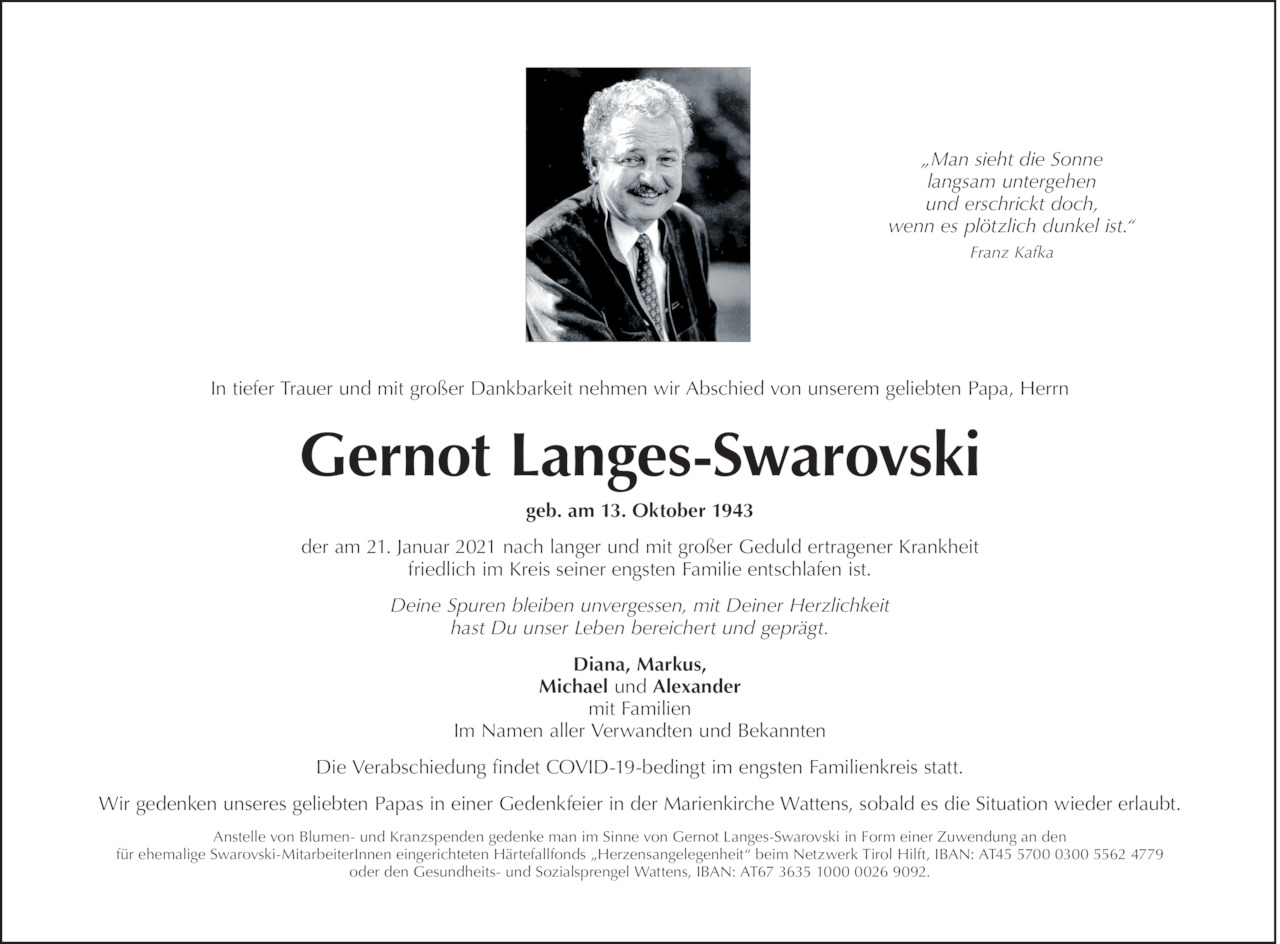 Gernot Langes-Swarovski Bild