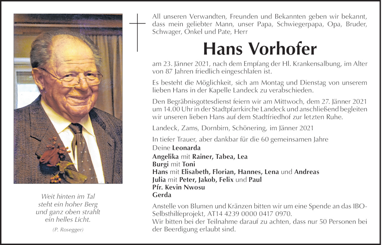 Hans Vorhofer Bild