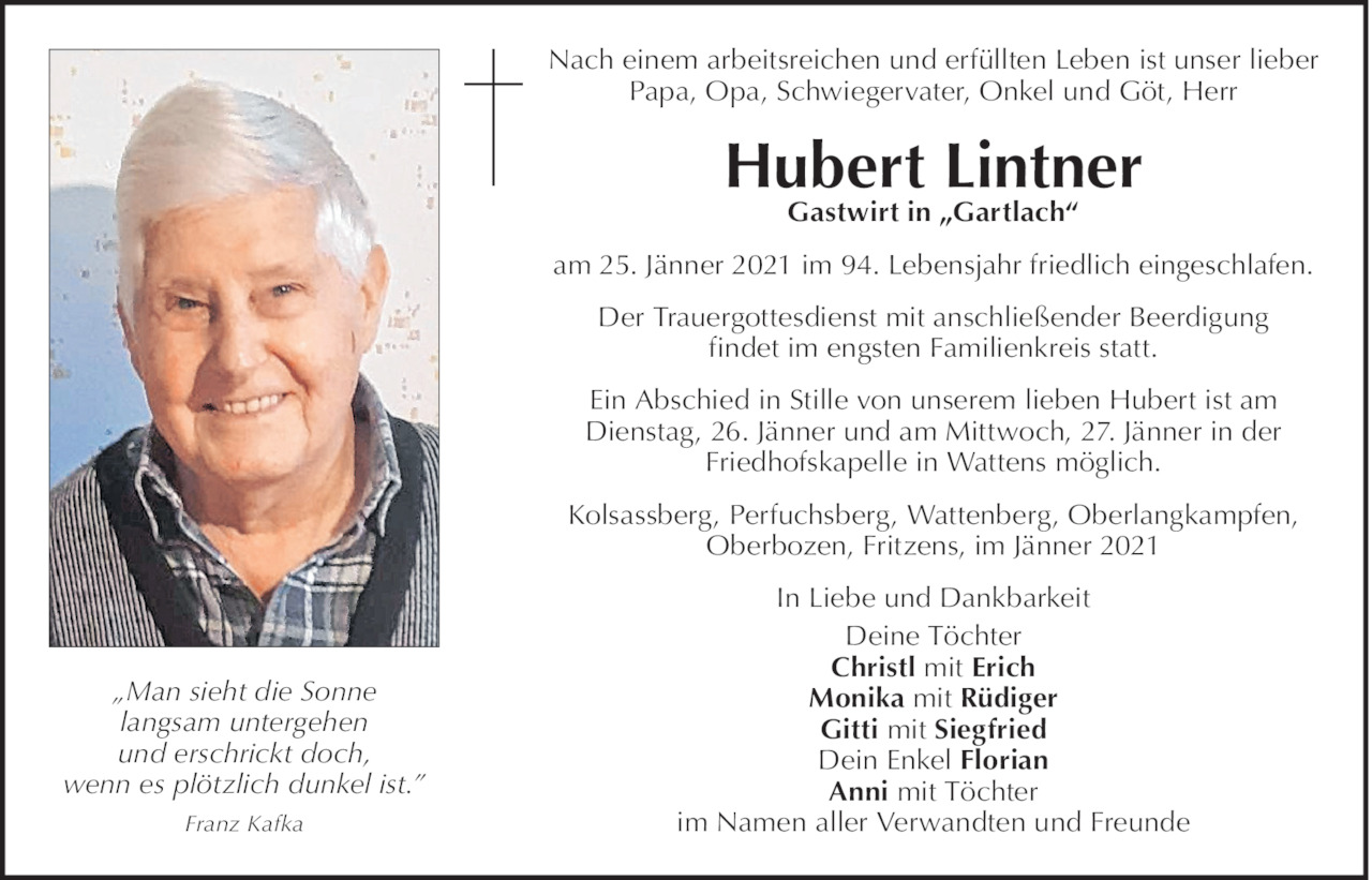 Hubert Lintner Bild