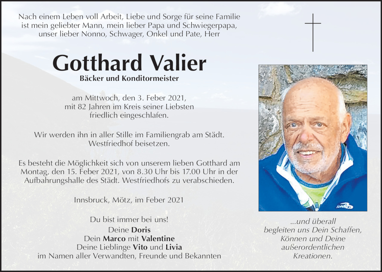 Gotthard Valier Bild
