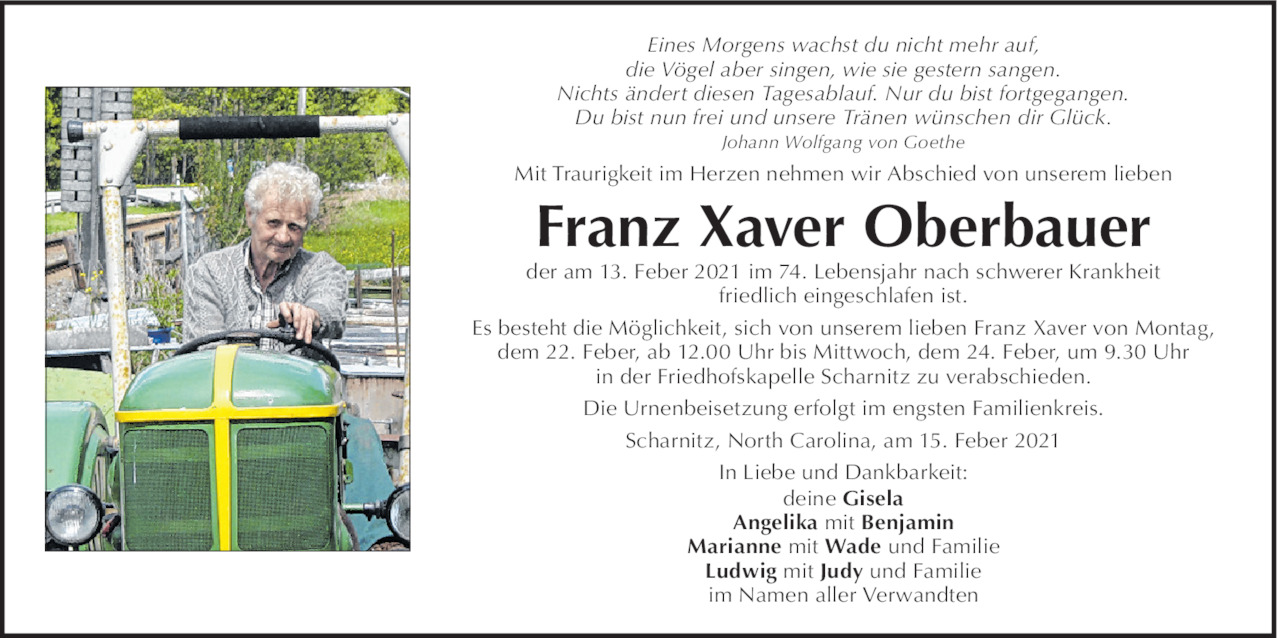 Franz Xaver Oberbauer Bild