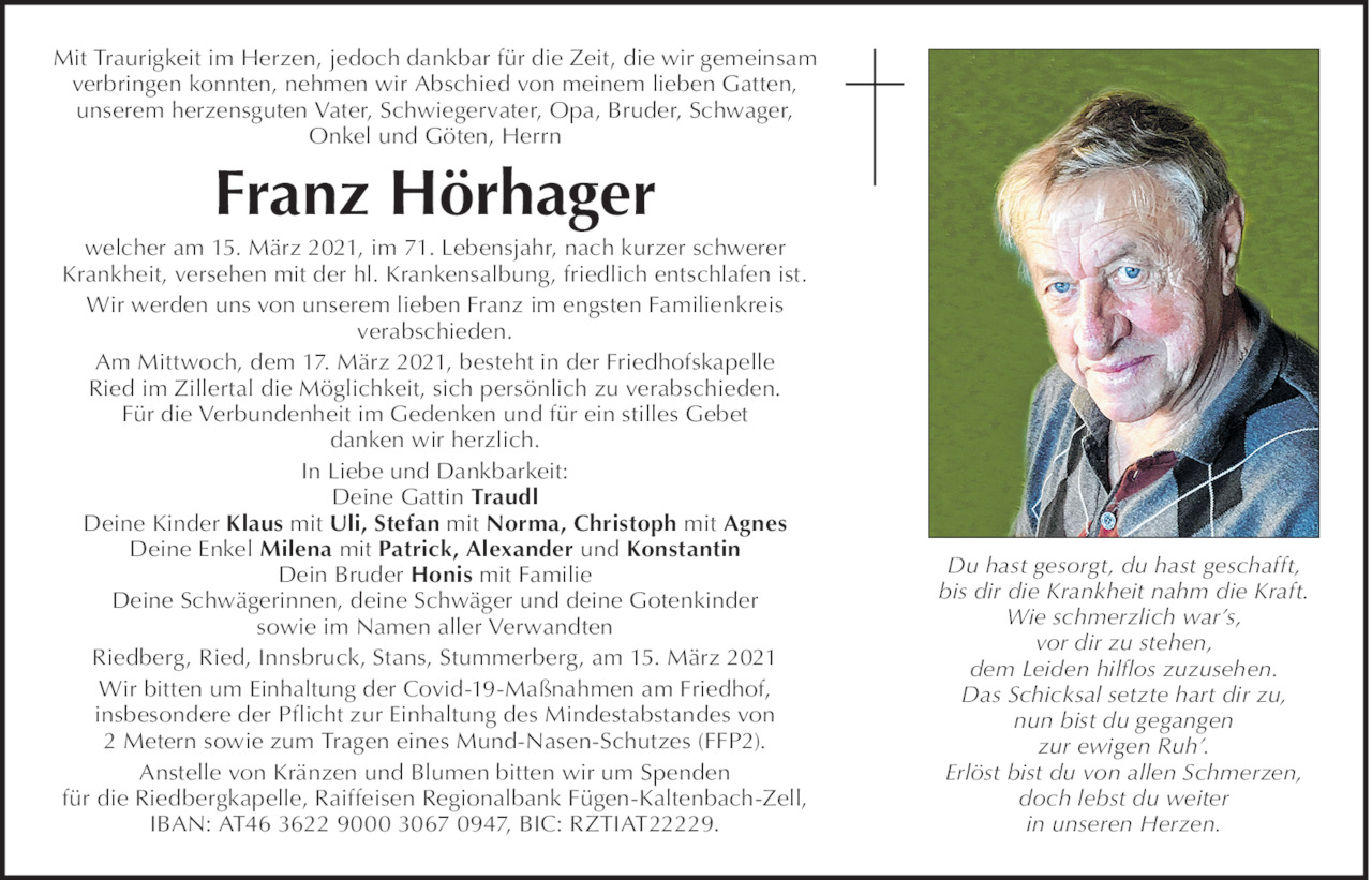 Franz Hörhager Bild