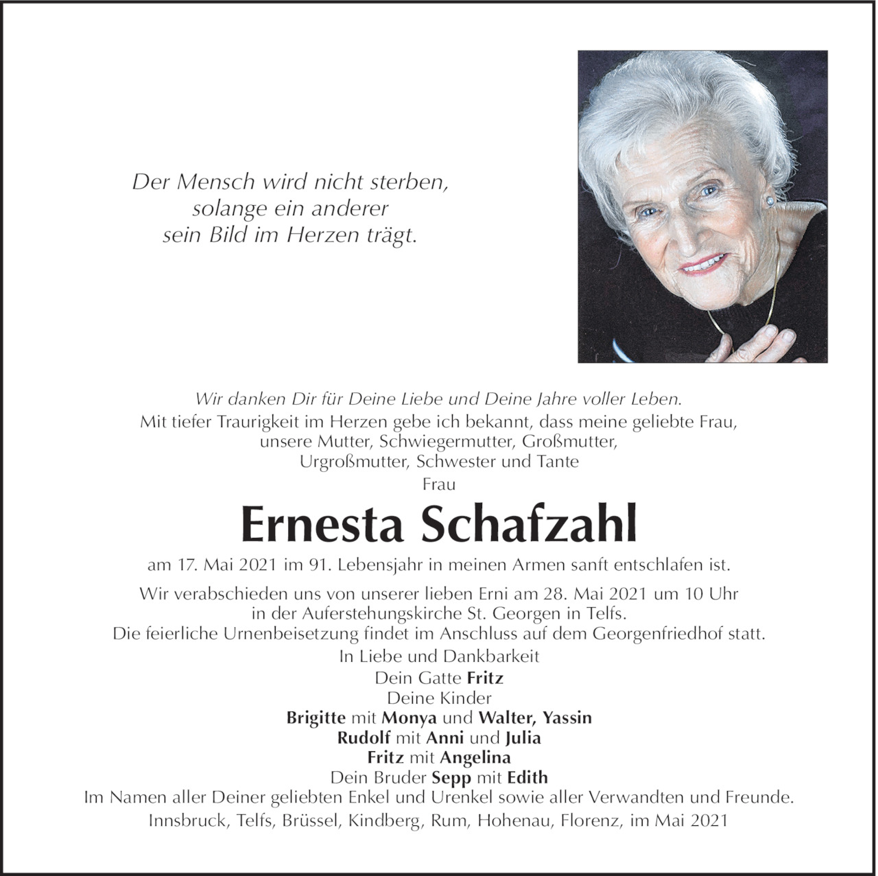 Ernesta Schafzahl Bild