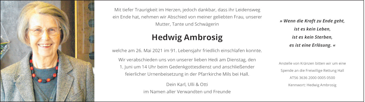 Hedwig Maria Ambrosig Bild