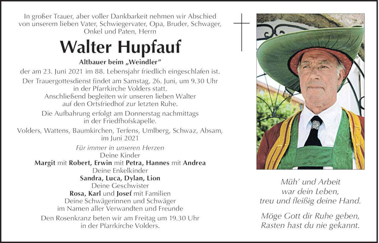 Walter Hupfauf Bild