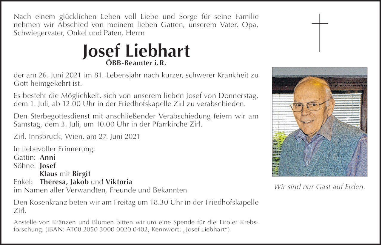 Josef Liebhart Bild